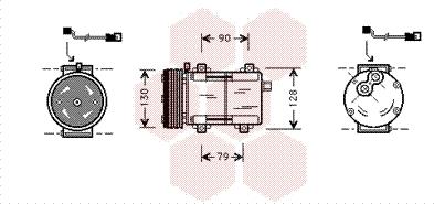 Van Wezel 1800K280 - Компресор, климатизация vvparts.bg