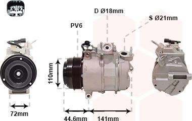 Van Wezel 1801K719 - Компресор, климатизация vvparts.bg