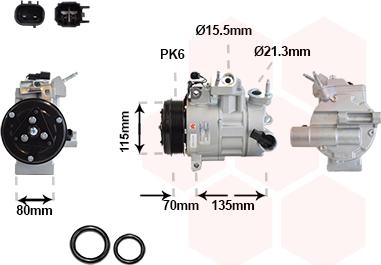 Van Wezel 1801K731 - Компресор, климатизация vvparts.bg