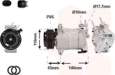 Van Wezel 1801K732 - Компресор, климатизация vvparts.bg