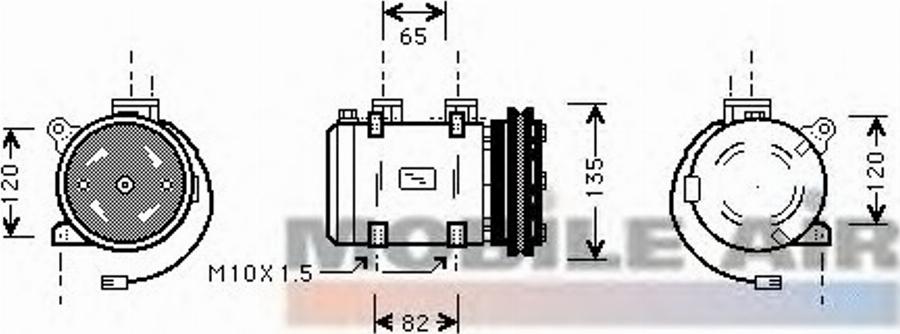 Van Wezel 1300K192 - Компресор, климатизация vvparts.bg