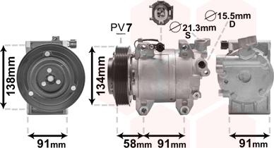 Van Wezel 1300K344 - Компресор, климатизация vvparts.bg