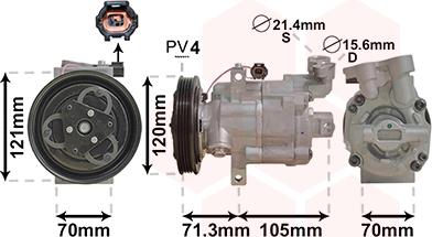 Van Wezel 1300K306 - Компресор, климатизация vvparts.bg