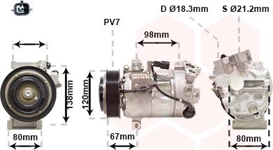 Van Wezel 1301K701 - Компресор, климатизация vvparts.bg