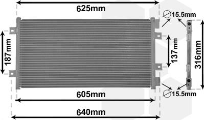 Van Wezel 17005247 - Кондензатор, климатизация vvparts.bg