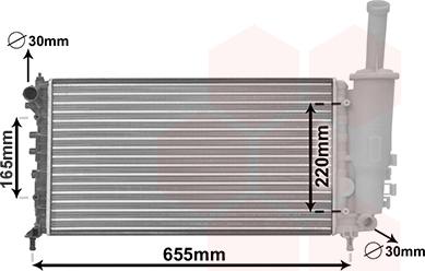 Van Wezel 17002999 - Радиатор, охлаждане на двигателя vvparts.bg