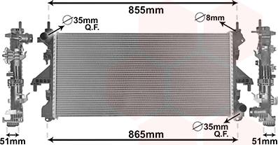 Van Wezel 17002453 - Радиатор, охлаждане на двигателя vvparts.bg