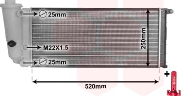 Van Wezel 17002097 - Радиатор, охлаждане на двигателя vvparts.bg