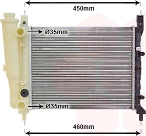 Van Wezel 17002039 - Радиатор, охлаждане на двигателя vvparts.bg