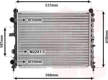 Van Wezel 17002109 - Радиатор, охлаждане на двигателя vvparts.bg