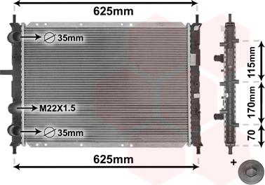 Van Wezel 17002188 - Радиатор, охлаждане на двигателя vvparts.bg