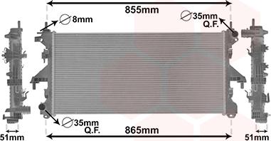 Van Wezel 17002399 - Радиатор, охлаждане на двигателя vvparts.bg