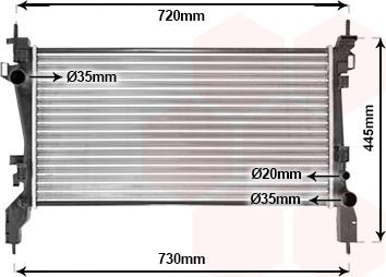 Van Wezel 17002380 - Радиатор, охлаждане на двигателя vvparts.bg