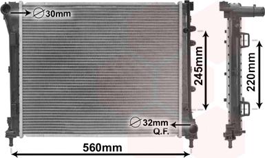 Van Wezel 17002387 - Радиатор, охлаждане на двигателя vvparts.bg