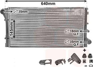 Van Wezel 17002295 - Радиатор, охлаждане на двигателя vvparts.bg