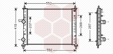 Van Wezel 17002249 - Радиатор, охлаждане на двигателя vvparts.bg