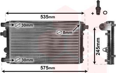 Van Wezel 17002239 - Радиатор, охлаждане на двигателя vvparts.bg