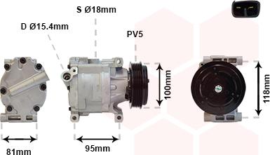 Van Wezel 1700K090 - Компресор, климатизация vvparts.bg