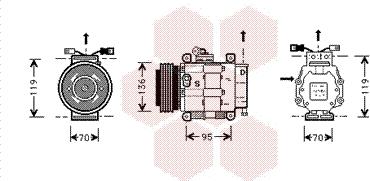 Van Wezel 1700K049 - Компресор, климатизация vvparts.bg