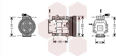 Van Wezel 1700K041 - Компресор, климатизация vvparts.bg