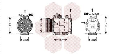 Van Wezel 1700K048 - Компресор, климатизация vvparts.bg