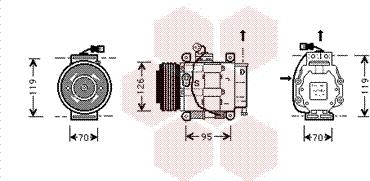 Van Wezel 1700K042 - Компресор, климатизация vvparts.bg