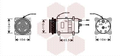 Van Wezel 1700K064 - Компресор, климатизация vvparts.bg