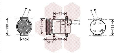 Van Wezel 1700K088 - Компресор, климатизация vvparts.bg