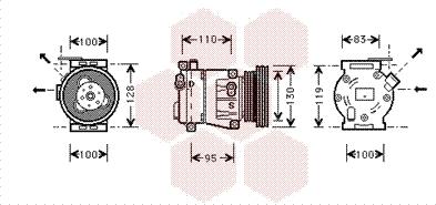 Van Wezel 1700K035 - Компресор, климатизация vvparts.bg