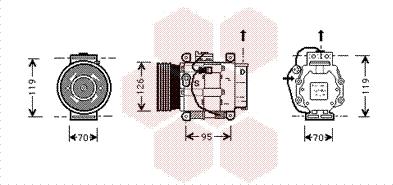 Van Wezel 1700K036 - Компресор, климатизация vvparts.bg