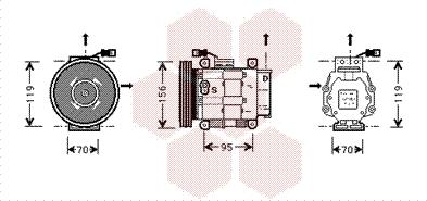 Van Wezel 1700K031 - Компресор, климатизация vvparts.bg