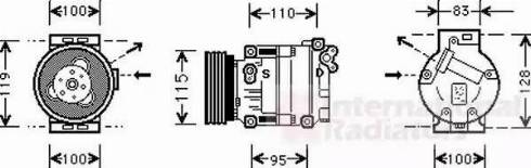 Van Wezel 1700K033 - Компресор, климатизация vvparts.bg