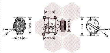 Van Wezel 1700K103 - Компресор, климатизация vvparts.bg