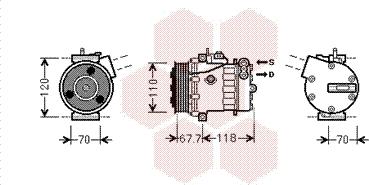 Van Wezel 1700K384 - Компресор, климатизация vvparts.bg