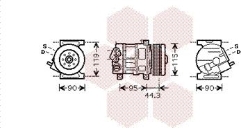 Van Wezel 1700K330 - Компресор, климатизация vvparts.bg