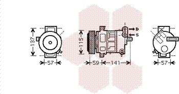 Van Wezel 1700K333 - Компресор, климатизация vvparts.bg