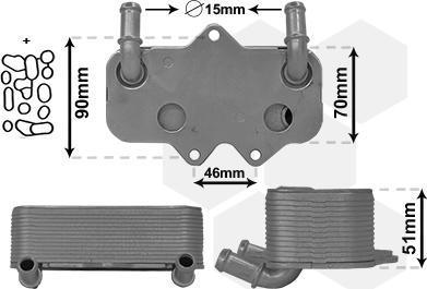 Van Wezel 17013702 - Маслен радиатор, двигателно масло vvparts.bg