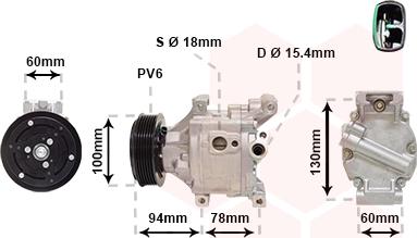 Van Wezel 1701K103 - Компресор, климатизация vvparts.bg