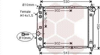 Van Wezel 81002069 - Радиатор, охлаждане на двигателя vvparts.bg