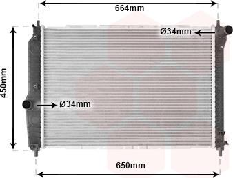 Van Wezel 81002067 - Радиатор, охлаждане на двигателя vvparts.bg