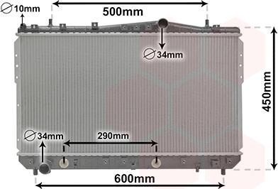 Van Wezel 81002074 - Радиатор, охлаждане на двигателя vvparts.bg