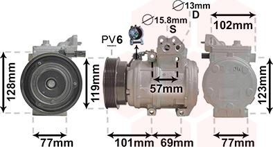 Van Wezel 8300K146 - Компресор, климатизация vvparts.bg