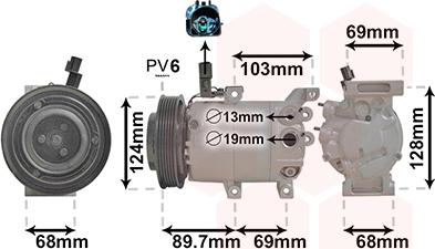 Van Wezel 8300K159 - Компресор, климатизация vvparts.bg