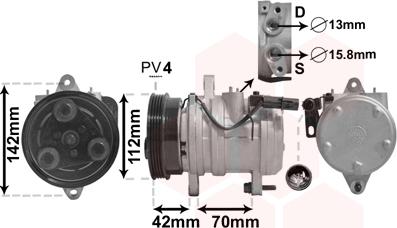 Van Wezel 8300K168 - Компресор, климатизация vvparts.bg