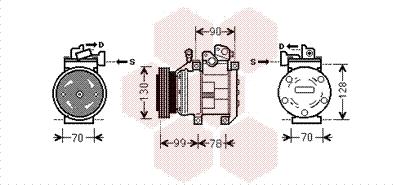 Van Wezel 8300K130 - Компресор, климатизация vvparts.bg