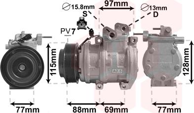 Van Wezel 8300K124 - Компресор, климатизация vvparts.bg