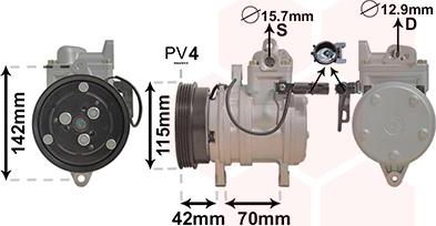 Van Wezel 8300K121 - Компресор, климатизация vvparts.bg