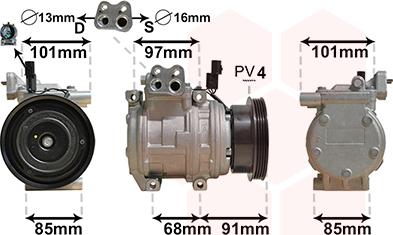 Van Wezel 8300K208 - Компресор, климатизация vvparts.bg