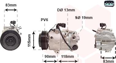 Van Wezel 8300K284 - Компресор, климатизация vvparts.bg