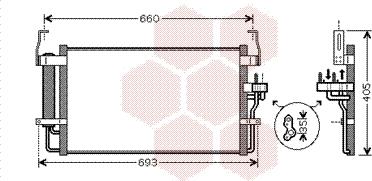 Van Wezel 82005092 - Кондензатор, климатизация vvparts.bg